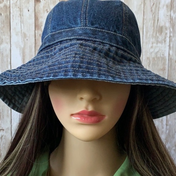Denim J Crew circle brim hat - Picture 5 of 7